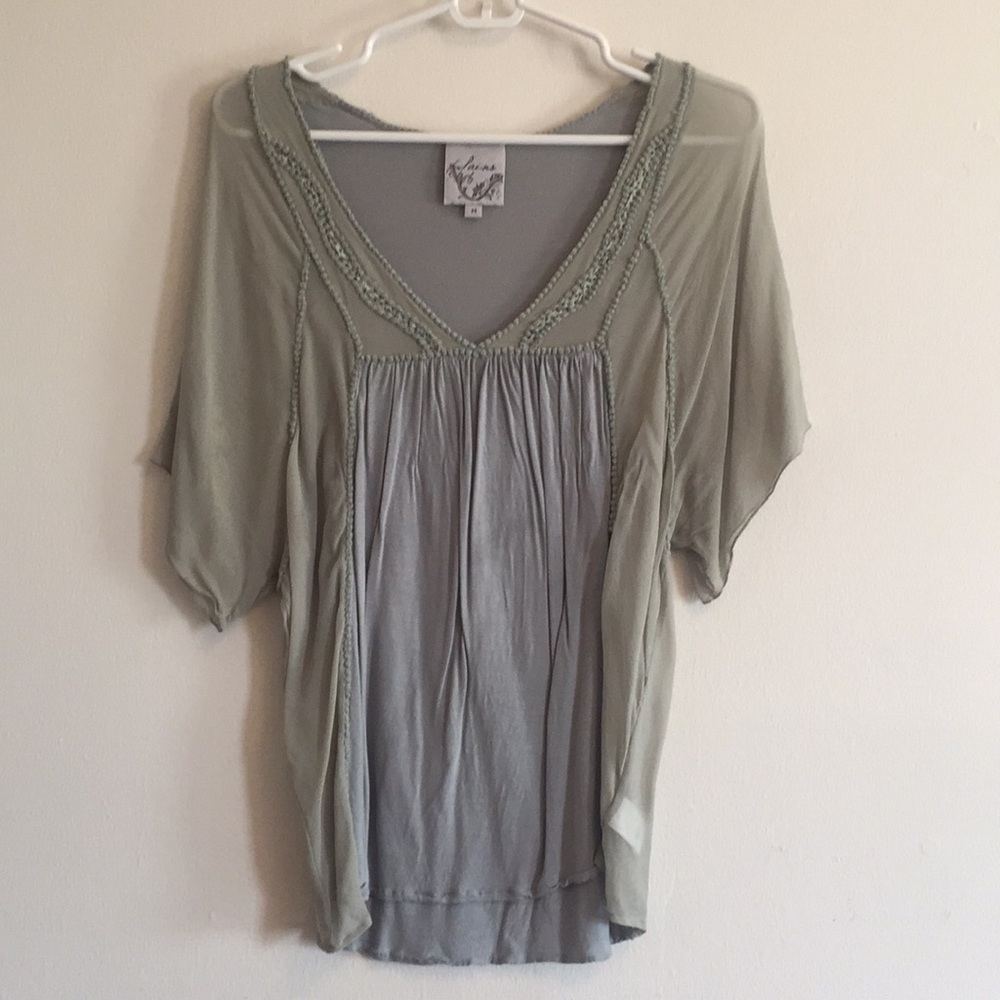Dual panel blouse